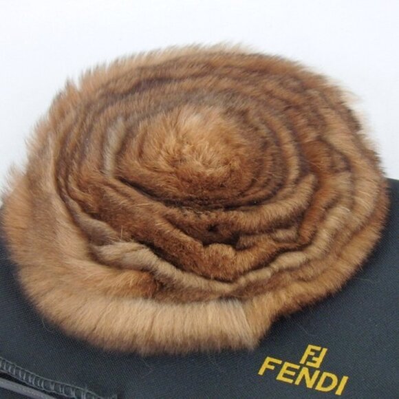 Authentic FENDI Brooch suede [Used] - Picture 1 of 1